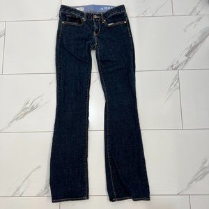 Women's Gap 1969 Curvy Boot Cut Jeans sz 26/2r dark wash EUC